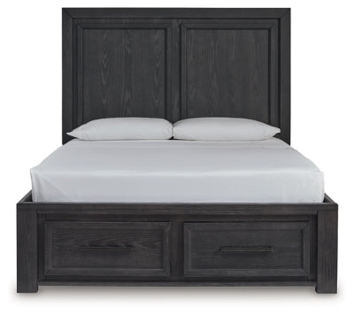 Cama Queen Foyland con almacenamiento y paneles