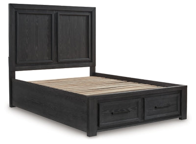 Cama Queen Foyland con almacenamiento y paneles