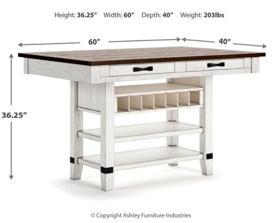 Mesa de comedor de altura de mostrador Valebeck