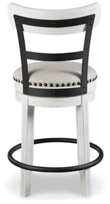 Mesa de comedor de altura de mostrador Valebeck, 4 taburetes y servidor