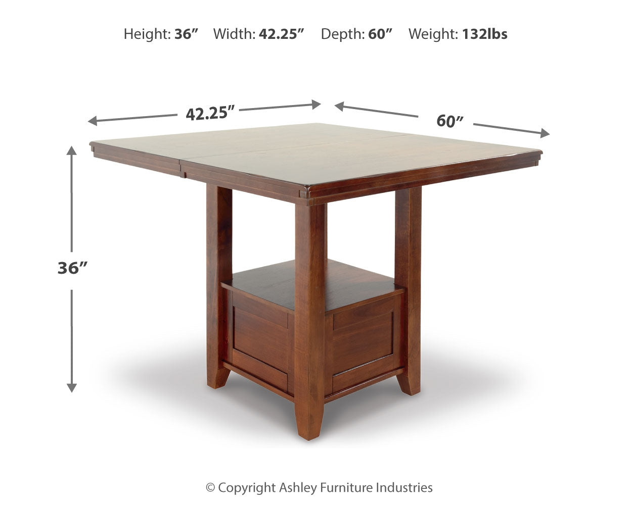 Ralene Counter Height Dining Extension Table