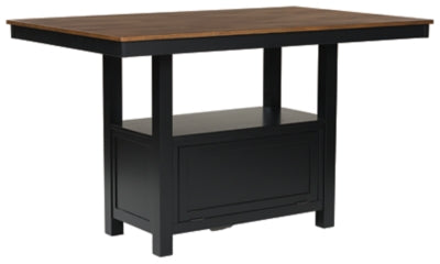 Mesa de comedor Wildenauer de altura de mostrador y 4 taburetes