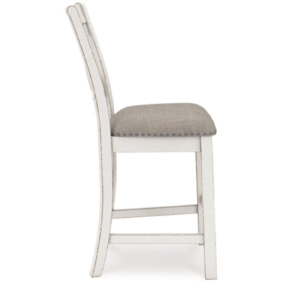 Mesa de comedor Robbinsdale de altura de mostrador y 6 taburetes