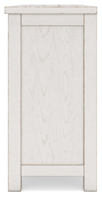 Mesa de comedor Robbinsdale de altura de mostrador, 2 taburetes, banco y servidor