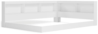 Cama con estantería completa y espacio de almacenamiento Piperton