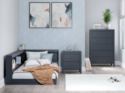 Cama con librería y almacenamiento Simmenfort Twin