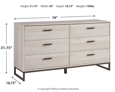 Socalle Queen Panel Platform Bed with Dresser and Nightstand