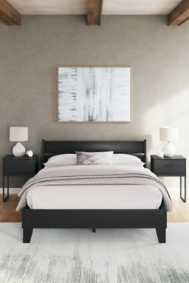 Cama Queen con plataforma y paneles Socalle