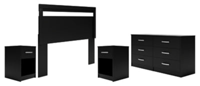 Paquete de dormitorio de 4 piezas