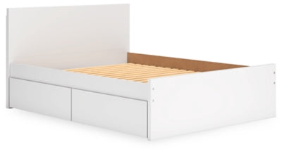 Cama Queen con plataforma y almacenamiento lateral Onita