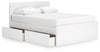 Cama Queen con plataforma y almacenamiento lateral Onita