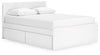 Cama Queen con plataforma y almacenamiento lateral Onita