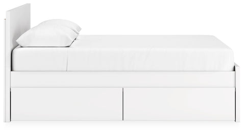 Cama Queen con plataforma y dos laterales de almacenamiento Onita