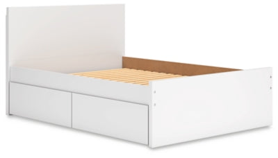 Cama de plataforma Onita con paneles completos y almacenamiento en dos lados