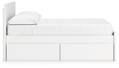 Cama de plataforma Onita con paneles completos y almacenamiento en dos lados