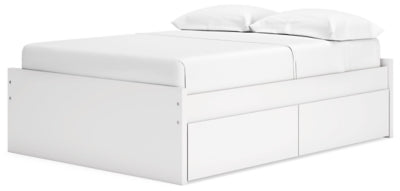 Cama de plataforma completa Onita con 2 compartimentos laterales