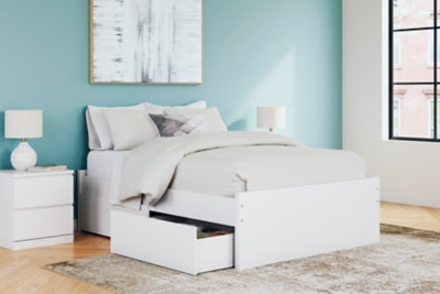 Cama de plataforma completa Onita con 2 compartimentos laterales