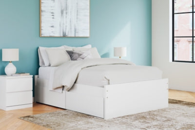 Cama de plataforma completa Onita con 2 compartimentos laterales