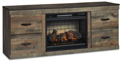 Mueble de TV Trinell con chimenea eléctrica