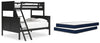 Nextonfort Twin over Full Bunk Bed with Mattresses