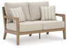 Loveseat de exterior con cojín Hallow Creek