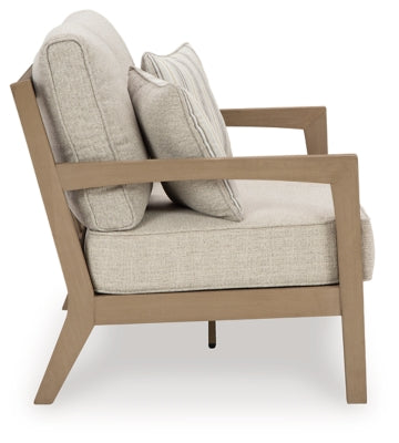 Loveseat de exterior con cojín Hallow Creek