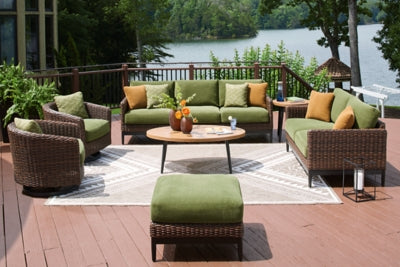 Horizon Hall Outdoor Ottoman with Cushion
