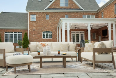 Serene Bay Outdoor Ottoman with Cushion