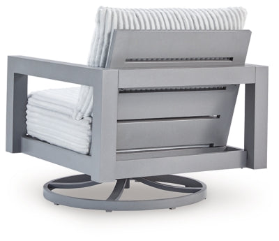 Silla giratoria de exterior Hurley Park con cojín