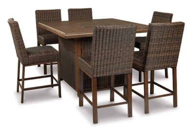 7-Piece Outdoor Bar Table Set