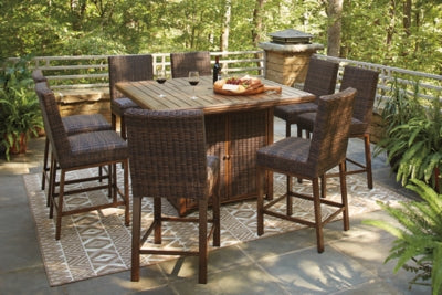 9-Piece Outdoor Bar Table Set