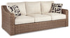 Beachcroft Nuvella Sofa with Coffee and End Table
