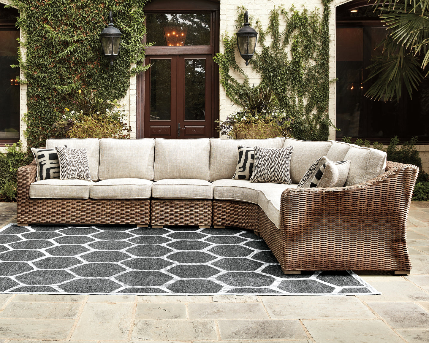 Conjunto de asientos para exterior de 4 piezas Beachcroft
