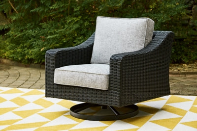 Sillón giratorio de exterior Beachcroft con cojín