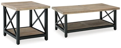 Paquete de mesa auxiliar de 2 piezas