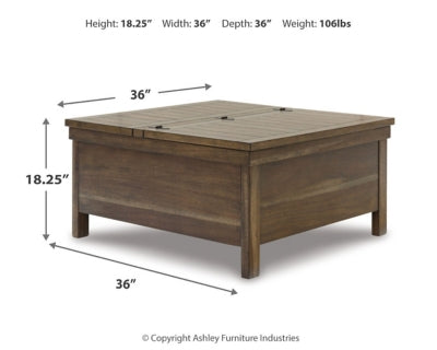 Mesa de centro elevable Moriville