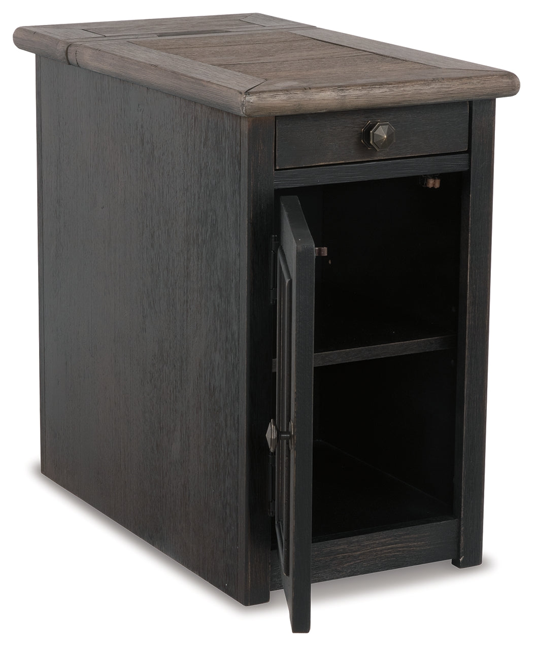 Mesa auxiliar Tyler Creek con puerto USB y enchufes