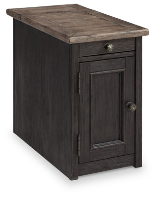 Mesa auxiliar Tyler Creek con puerto USB y enchufes