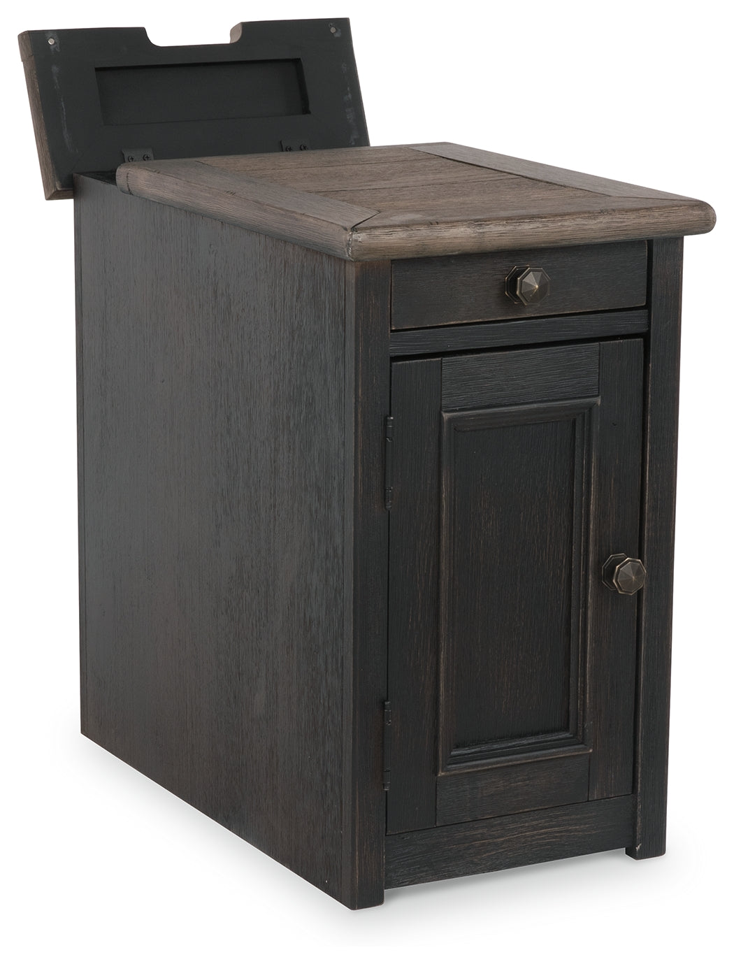 Mesa auxiliar Tyler Creek con puerto USB y enchufes