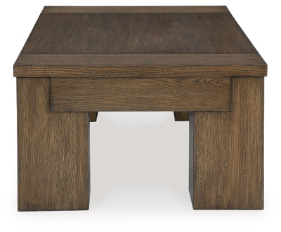 Mesa de centro elevable Rosswain y dos mesas auxiliares