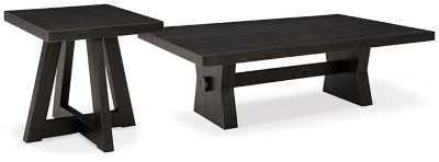 Paquete de mesa auxiliar de 2 piezas