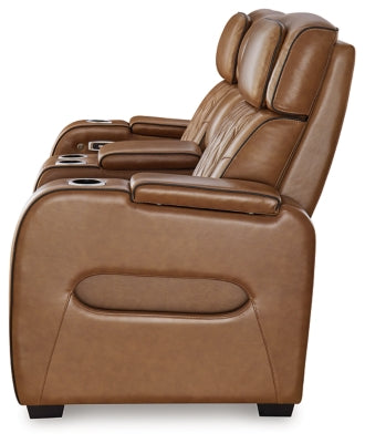 Sofá de dos plazas reclinable eléctrico Boyington con consola