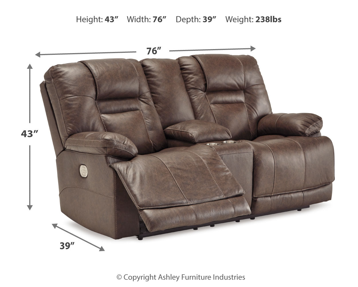 Wurstrow Power Reclining Loveseat