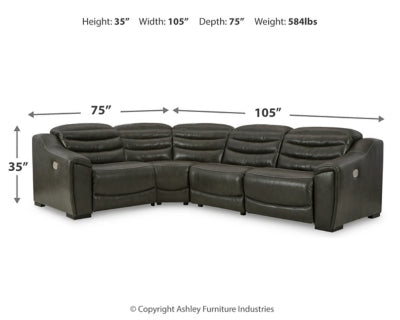 Center Line 4-Piece Power Reclining Sectional