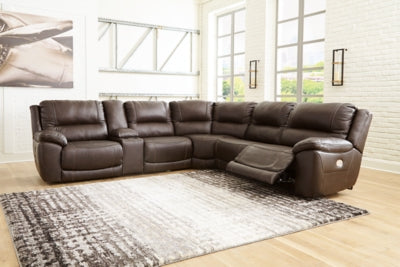 Seccional reclinable eléctrico Dunleith de 6 piezas
