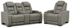 Loveseat y sillón reclinable eléctrico Man-Den