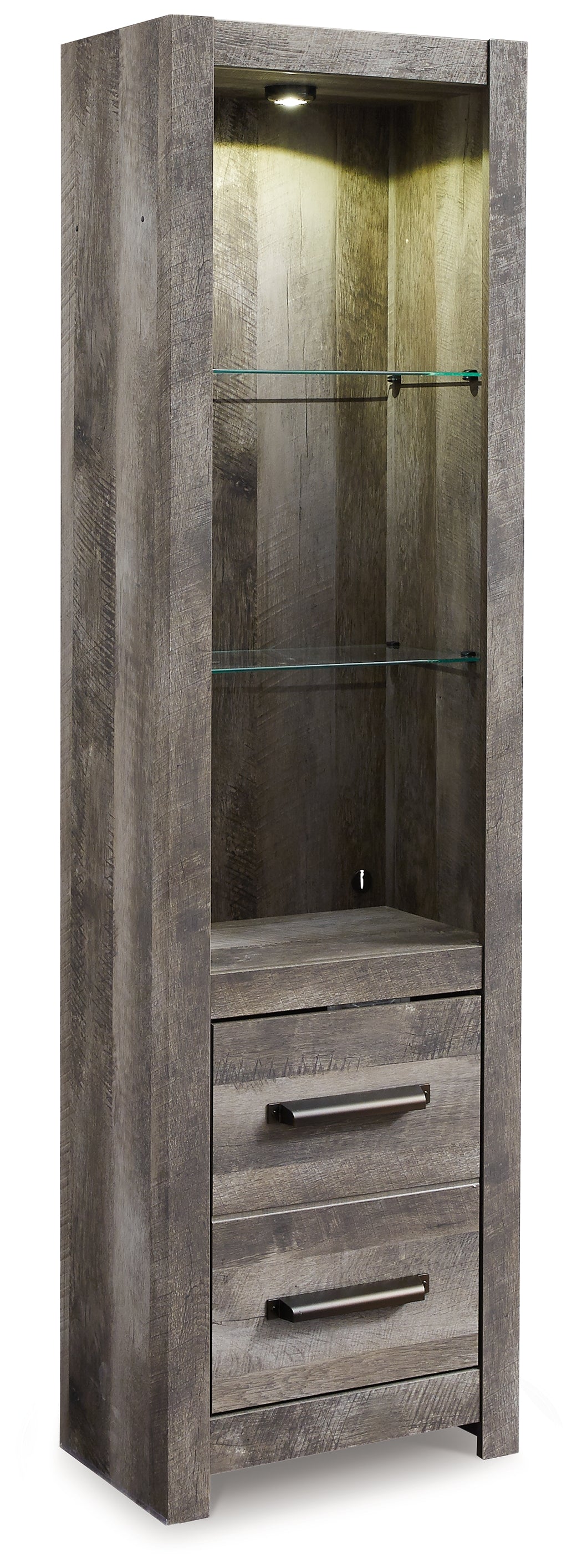 Centro de entretenimiento Wynnlow de 4 piezas con chimenea eléctrica