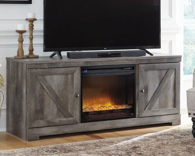 Mueble para TV Wynnlow de 63" con chimenea eléctrica
