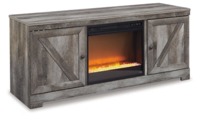 Mueble para TV Wynnlow de 63" con chimenea eléctrica