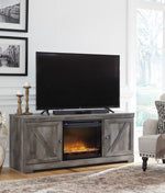 Mueble para TV Wynnlow de 63" con chimenea eléctrica